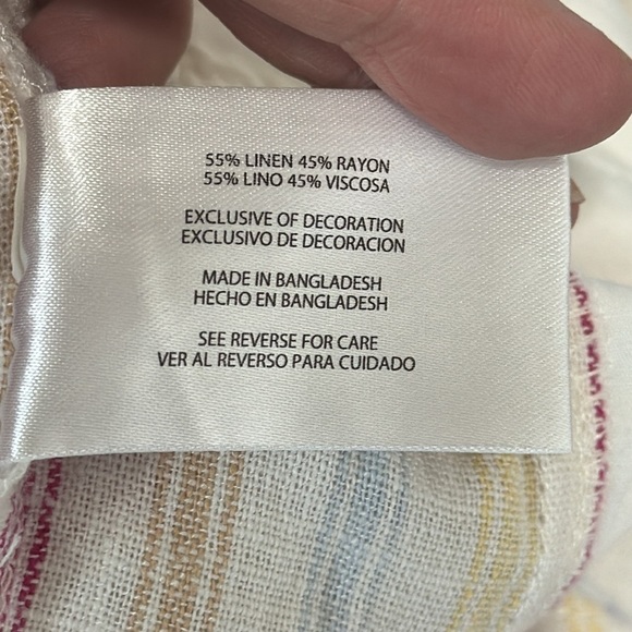 GAP Women's XL Linen Short Dotted Sun Stripe Multi Pull On Pockets NWT - Picture 13 of 15